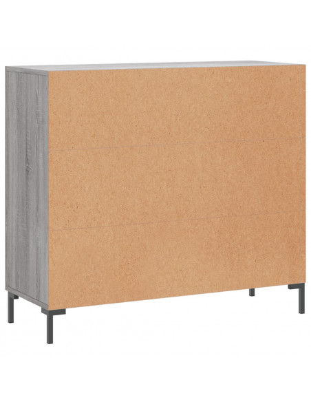 Credenza Grigio Sonoma 90x34x80 cm in Legno Multistrato