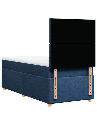 Giroletto a Molle con Materasso Blu 100x200 cm in Tessuto