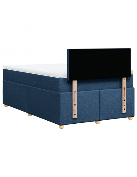 Giroletto a Molle con Materasso Blu 120x200 cm in Tessuto
