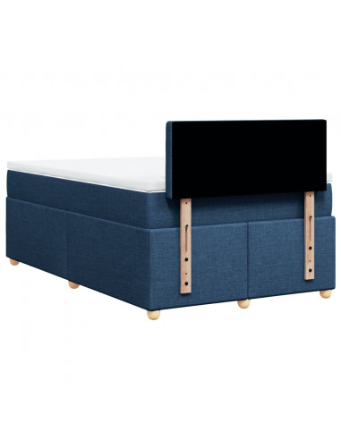 Giroletto a Molle con Materasso Blu 120x200 cm in Tessuto