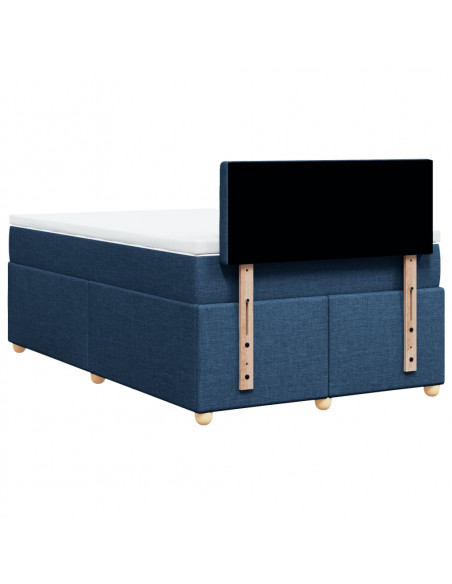 Giroletto a Molle con Materasso Blu 120x200 cm in Tessuto
