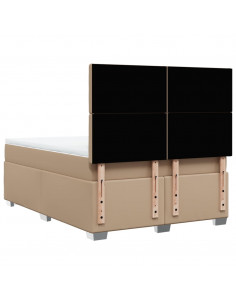 Giroletto a Molle con Materasso Cappuccino 140x200cm Similpelle