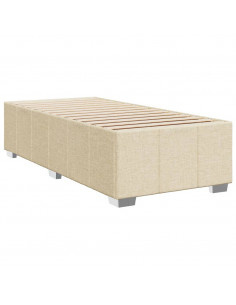 Giroletto a Molle con Materasso Crema 100x200 cm in Tessuto