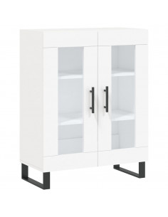 Credenza Bianca 69,5x34x180 cm in Legno Multistrato 2