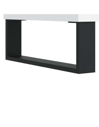 Credenza Bianca 69,5x34x180 cm in Legno Multistrato