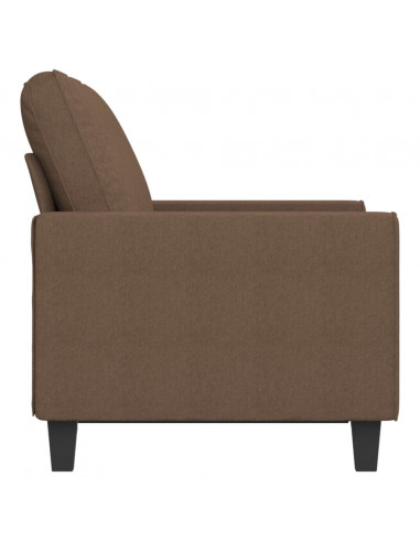 Divano a 2 Posti Marrone 120 cm in Tessuto