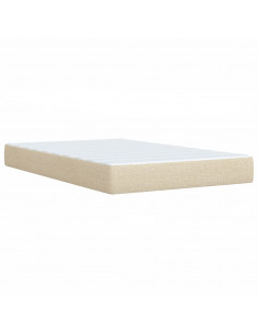 Giroletto a Molle con Materasso Crema 120x190 cm in Tessuto