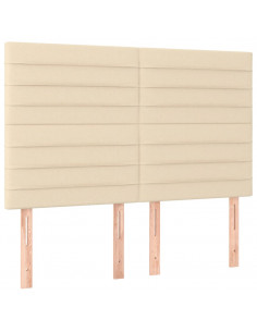 Giroletto a Molle con Materasso Crema 140x19 cm in Tessuto