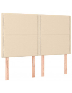 Giroletto a Molle con Materasso Crema 140x19 cm in Tessuto