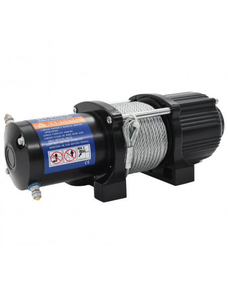 Verricello Elettrico 12 V 4500 lbs 2040 kg con Telecomando