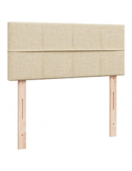 Giroletto a Molle con Materasso Crema 120x190 cm in Tessuto