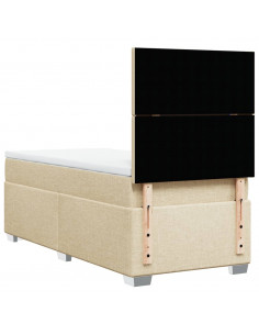 Giroletto a Molle con Materasso Crema 90x200 cm inTessuto