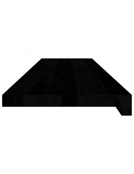 Davanzali 2 pz Marrone Scuro 100x25x2 cm Legno Massello Rovere