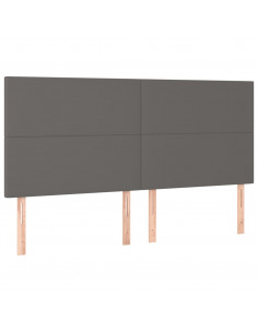 Giroletto a Molle con Materasso Grgio 180x200 cm in Similpelle