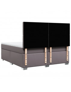 Giroletto a Molle con Materasso Grgio 180x200 cm in Similpelle