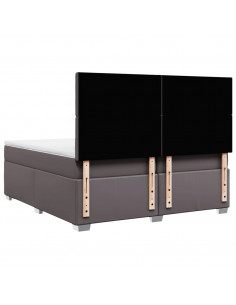 Giroletto a Molle con Materasso Grgio 200x200 cm in Similpelle