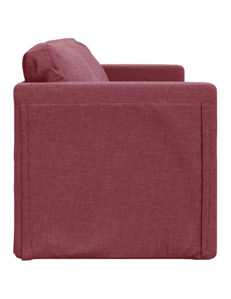 Divano Letto da Terra 2 in 1 Rosso Vino 112x174x55cm Tessuto
