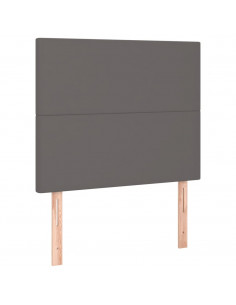 Giroletto a Molle con Materasso Grigio 100x200 cm in Similpelle