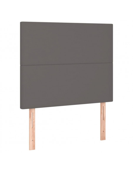 Giroletto a Molle con Materasso Grigio 100x200 cm in Similpelle