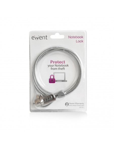 Ewent EW1241 cavo di sicurezza Argento 1,5 m