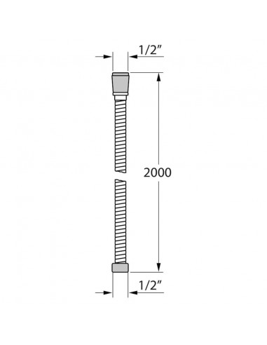 Tiger Tubo per Doccia Fluxhose 200 cm Cromato