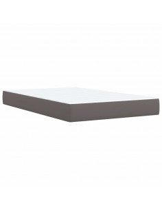 Giroletto a Molle con Materasso Grigio 120x200 cm in Similpelle