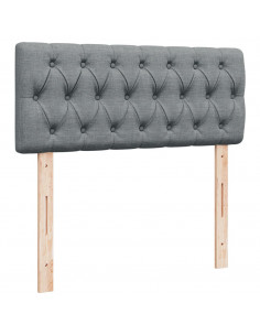 Giroletto a Molle con Materasso Grigio Chiaro 120x190cm Tessuto