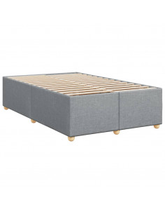 Giroletto a Molle con Materasso Grigio Chiaro 120x190cm Tessuto