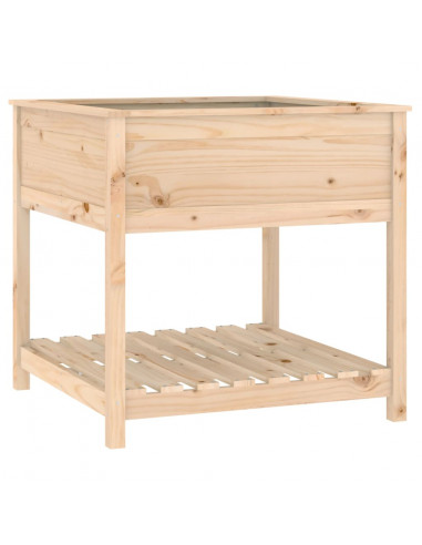 Fioriera con Mensola 82,5x82,5x81 cm in Legno Massello di Pino