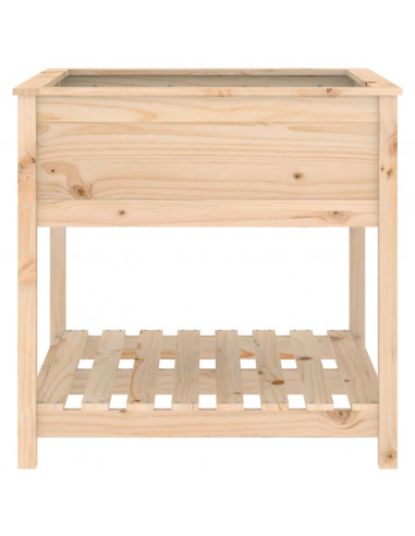 Fioriera con Mensola 82,5x82,5x81 cm in Legno Massello di Pino