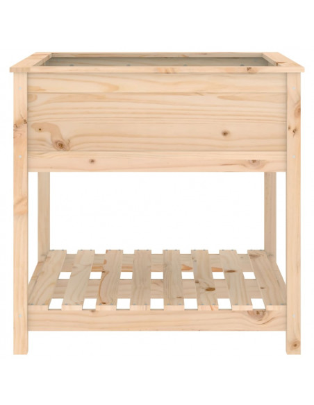 Fioriera con Mensola 82,5x82,5x81 cm in Legno Massello di Pino