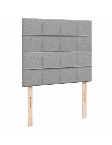 Giroletto a Molle con Materasso Grigio Chiaro 120x190cm Tessuto