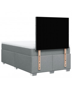 Giroletto a Molle con Materasso Grigio Chiaro 120x190cm Tessuto