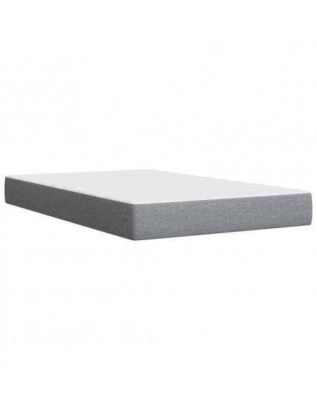 Giroletto a Molle con Materasso Grigio Chiaro 120x190cm Tessuto
