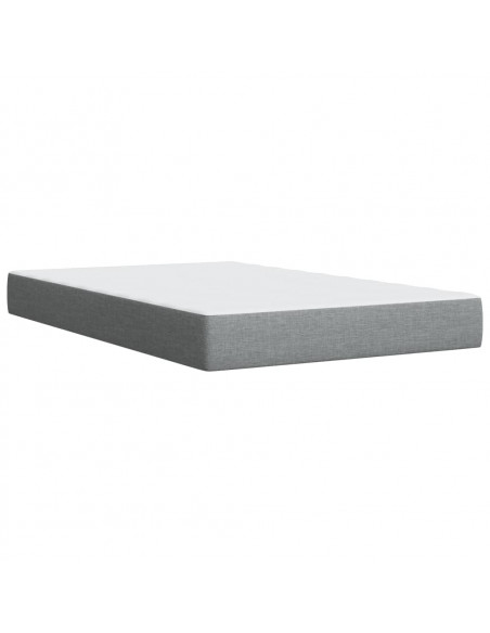 Giroletto a Molle con Materasso Grigio Chiaro 120x200cm Tessuto