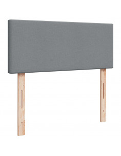 Giroletto a Molle con Materasso Grigio Chiaro 120x200cm Tessuto