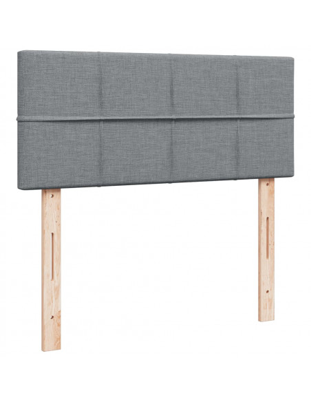 Giroletto a Molle con Materasso Grigio Chiaro 120x200cm Tessuto