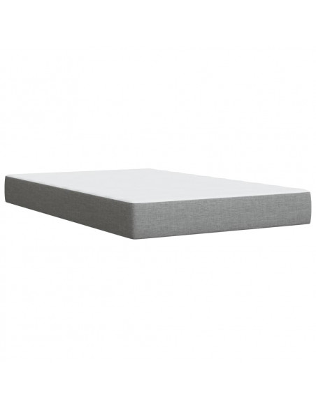 Giroletto a Molle con Materasso Grigio Chiaro 120x200cm Tessuto