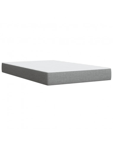Giroletto a Molle con Materasso Grigio Chiaro 120x200cm Tessuto