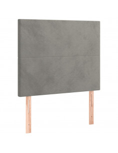 Giroletto a Molle con Materasso Grigio Chiaro 120x200cm Velluto