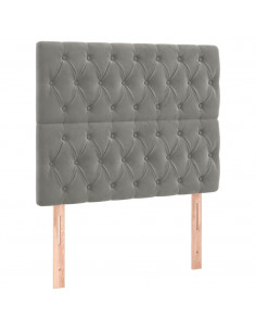 Giroletto a Molle con Materasso Grigio Chiaro 120x200cm Velluto