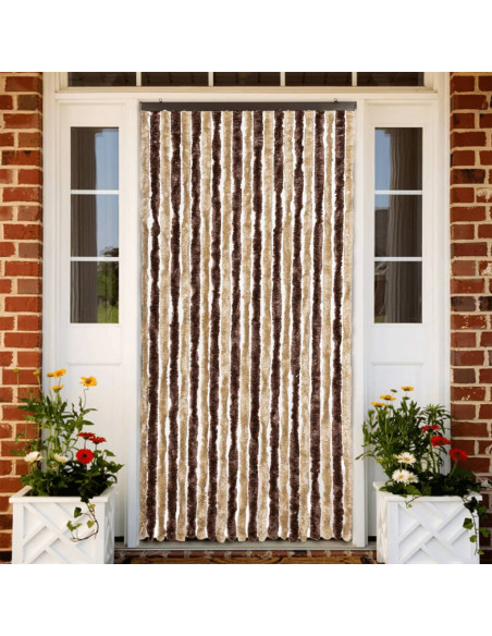 Zanzariera Beige e Marrone Chiaro 90x220cm Ciniglia