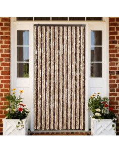 Zanzariera Beige e Marrone Chiaro 100x220 cm Ciniglia