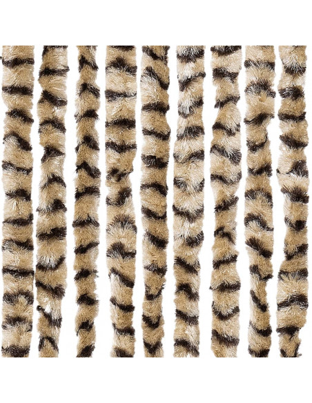 Zanzariera Beige e Marrone 90x220 cm Ciniglia