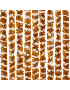 Zanzariera Ocra e Bianco 100x220 cm Ciniglia