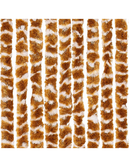 Zanzariera Ocra e Bianco 100x220 cm Ciniglia
