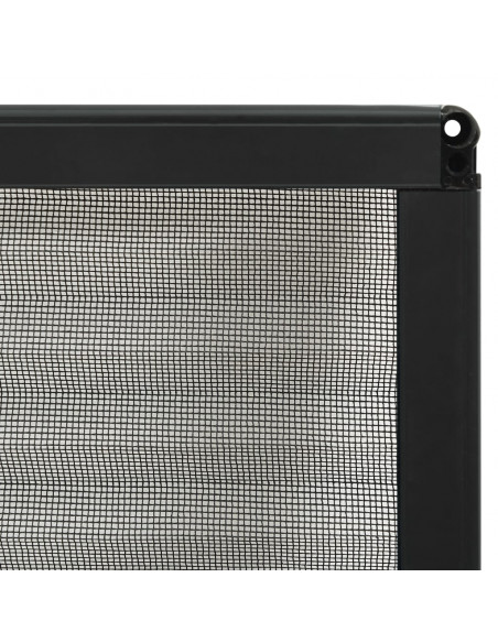 Zanzariera Plissettata Finestre in Alluminio Antracite 80x100cm