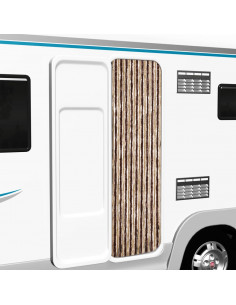 Zanzariera Grigio e Marrone Chiaro 56x185 cm  Ciniglia