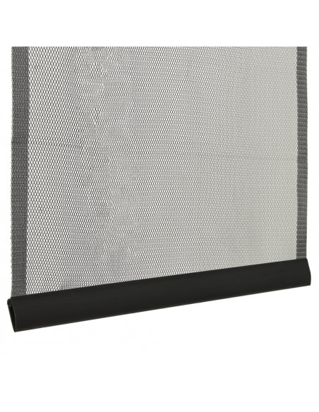 Zanzariera Porta con Tenda in Rete Nera 100x220 cm Poliestere