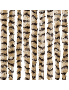 Zanzariera Beige e Marrone 56x185 cm Ciniglia